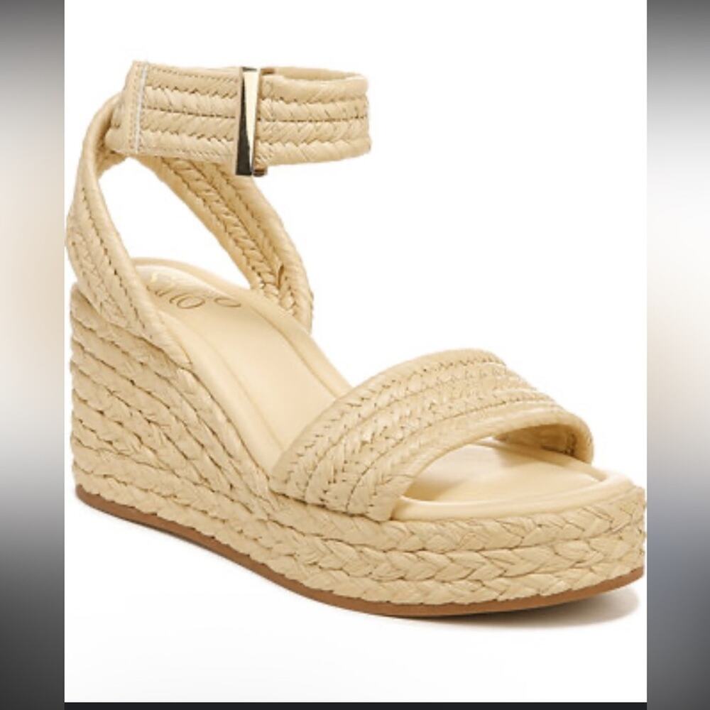 Franco Sarto Pina Espadrille Wedge Sandals Natural Tan 8